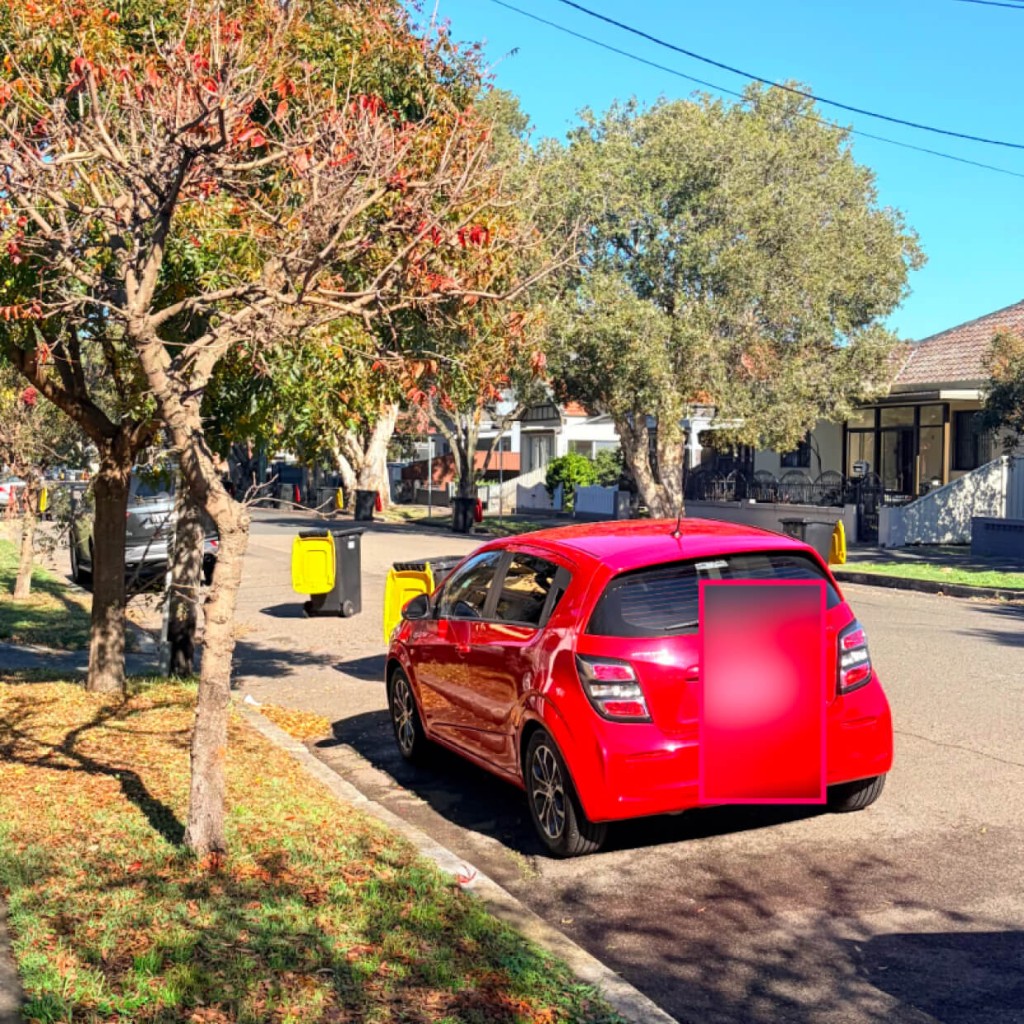 Street photo with license plate text detected automatically in Vlur